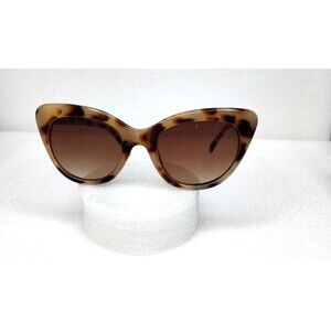 J Crew Cat Eye Women Sunglasses UV400 Tortoise Shell Brown Cream 139mm Oversize